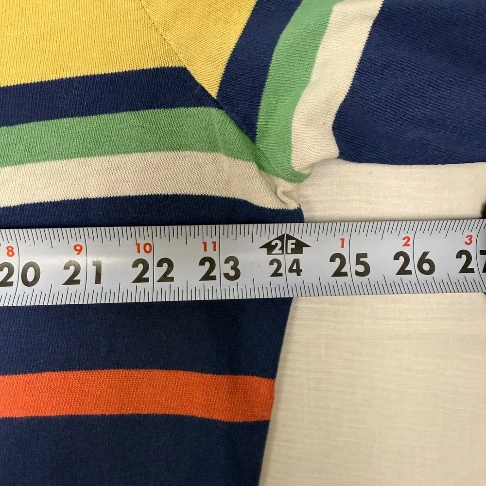 Polo Ralph Lauren Mens Large Iconic Classic Striped Ivy Rugby Shirt Multi Color